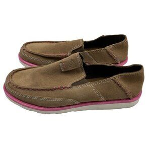 Ariat Big Kids' Cruiser Slip-on Shoe Dirty Taupe Suede Size 4.5